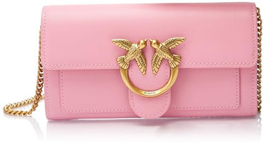 Pinko Damen Love One Wallet C Kalbsseide Tasche, P31q_Marine-Antik-Gold im Sale
